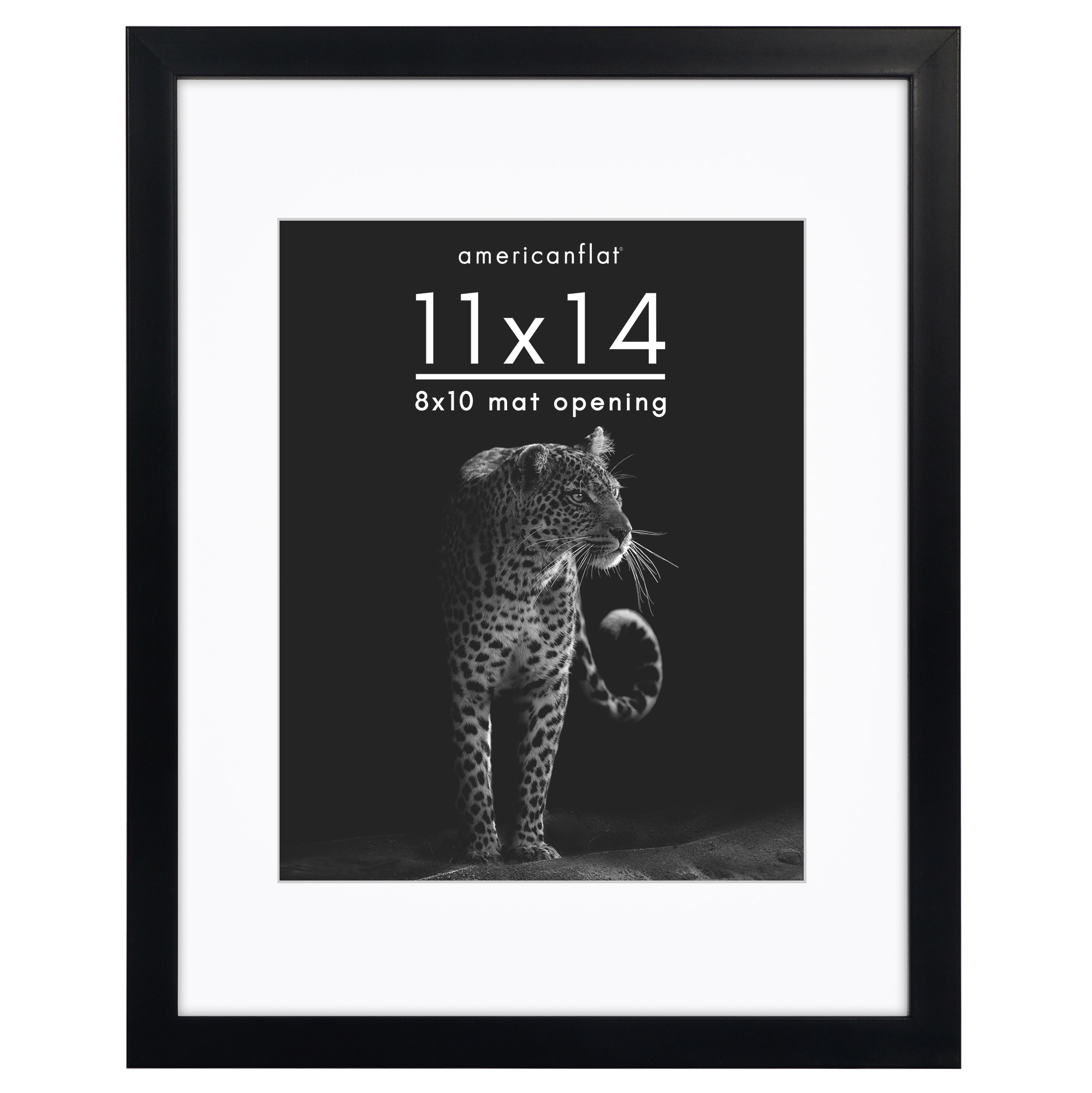Americanflat Gallery-Style Picture Frame with Mat - Showcase Artwork, Prints, and Photos - Shatter Resistant Glass - Hanging Hardware with Drywall Anchor